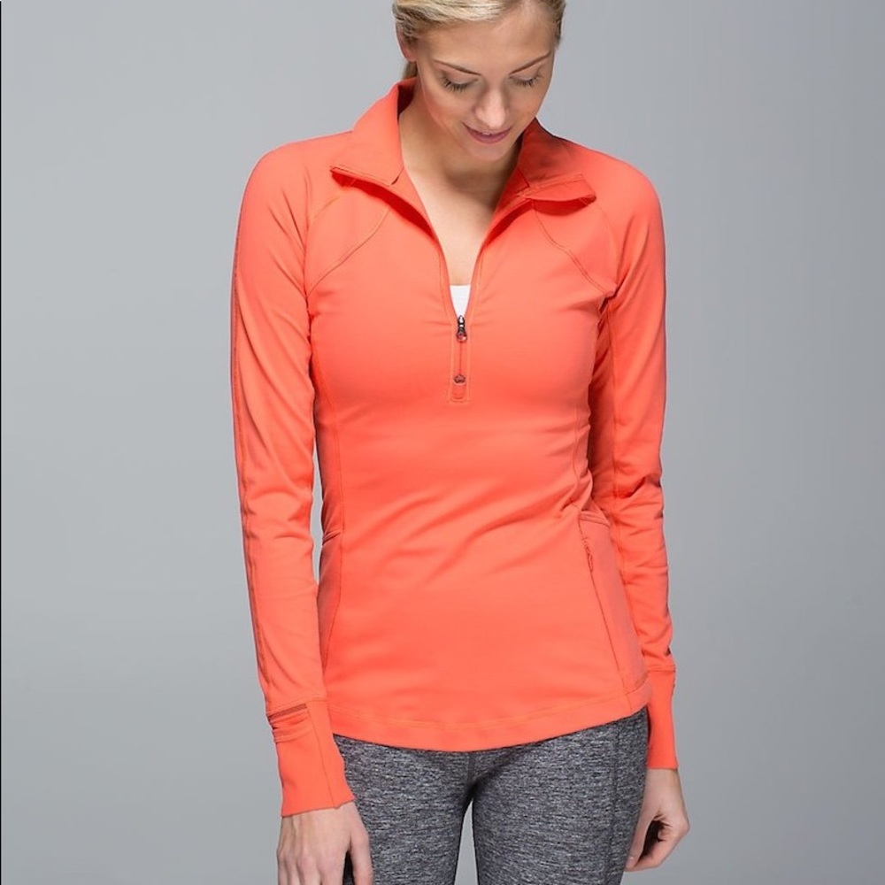 Lululemon Race With Grace 1/2 Zip II Atomic Red 8